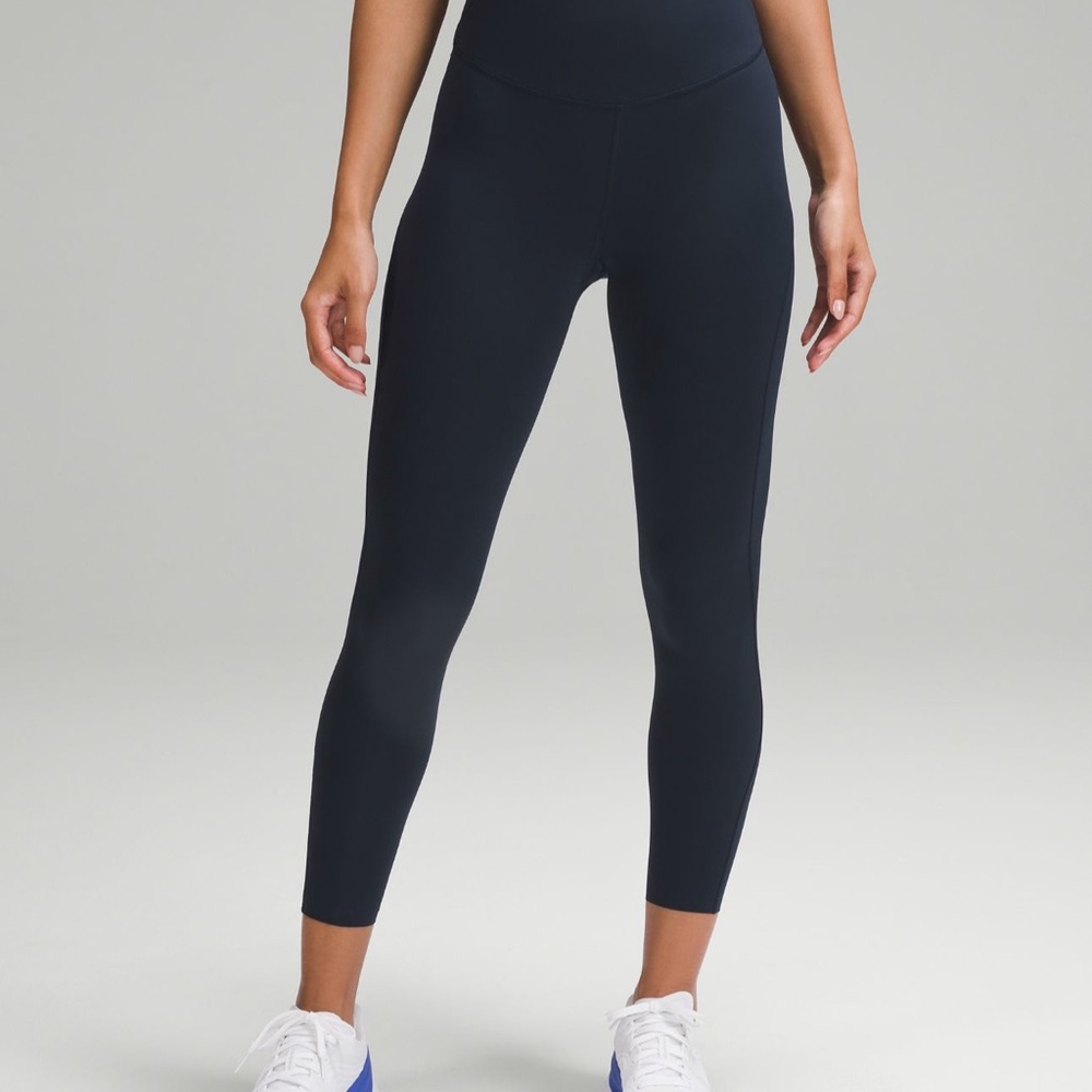 Women's Blue High-Waisted Leggings